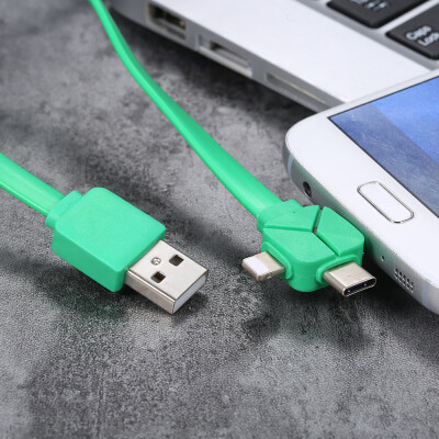 

3 in 1 Charging Cable Data Cable Lighting Noodle Cables Multifunctional Mobile Phone Charging Cable 1M with LightningMicro USBTy