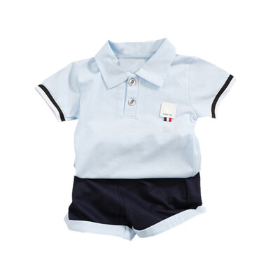 

Kindergarten school Clothes set baby boy clothes summer T-shirtshorts Gentleman fashion boy clothes