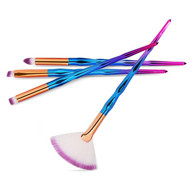 

Gobestart 4Pc Makeup Brushes Set Powder Foundation Eyeshadow Eyeliner Lip Cosmetic Brush