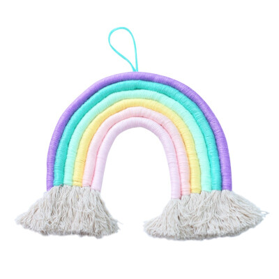 

Hand-woven Rainbow Home Decor Ornaments Wall Hanging Art Home Decoration For Living Room Apartment Baby Nursery Bedroom Decor