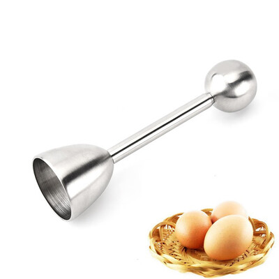

JPGIF Stainless Steel Boiled Egg Topper Shell Top Cutter Knocker Opener Kitchen Tool