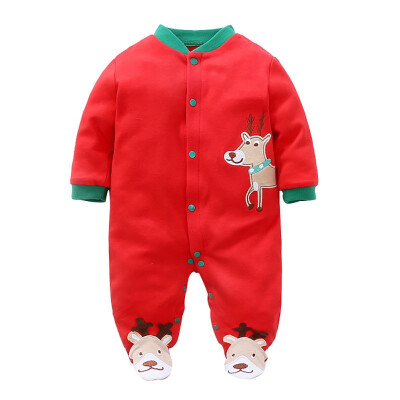 

Baby Long Sleeve Cartoon Printing Rompers Newborn Casual Jumpsuits Kids Toddler Bodysuit Clothes Red 0-3M