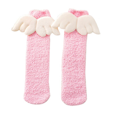 

5 Pair kids Socks Boy Girl Cute Wing Design Cotton Infant Children Soft Crib Leg Warmer For boy girl