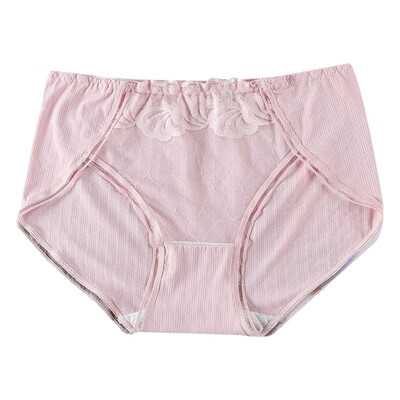 

Fashion Sexy Lace Hollow Transparent Mesh Panties Breathable Solid Color Women Seamless Briefs