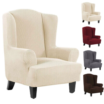 

Durable Soft High Stretch Wing Chair Slipcover Non-slip Jacquard Wingback Chair Cover Washable Sofa Covers Furniture Protector