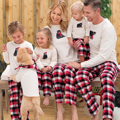 

2pcs Family Matching Outfits Pajamas Set Christmas Family Pajamas Set New Baby Mom Father Sleepwear Parent-child Set
