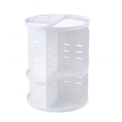 

Rotating Cosmetics Organizer Makeup Carousel Spinning Holder Storage Rack Plastic Desktop Storage Shelf