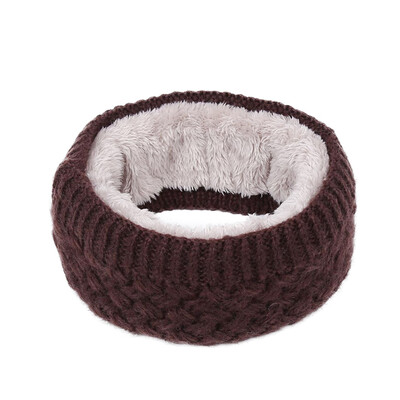 

Winter Ribbed Knitted Circle Loop Ring Scarf Neckerchief For Men Women Thickness Collar Scarves Neck Warmer