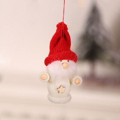 

Merry Christmas Tree Knitted Doll Decorations BoyGirlOld Man Hanging Pendant Holiday Indoor Party Favor Seasonal Decor