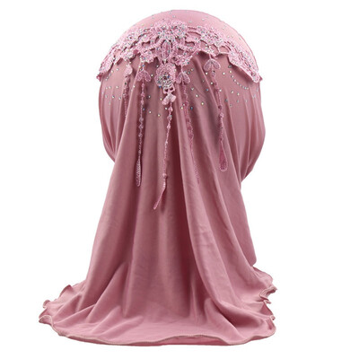 

Fashion Kids Girls Rhinestone Muslim Hijab Islamic Arab Scarf Headscarf Shawl