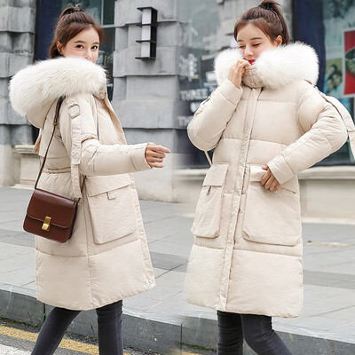 

Tailored Fashion Outerwear Long Sleeve Hooded Jackets Cotton-padded Pockets Bandage Coats