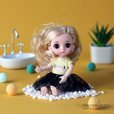 

YIWULAFashion Girl Joints Doll Simulation 3D Doll Cuddle Gift Soft Body For Girl Toy