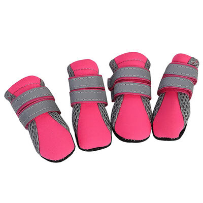 

New 4pcsset Outdoor Waterproof Nonslip Anti-stain Dog Cat Socks Booties Shoes Wth Rubber Sole Pet Paw Protector