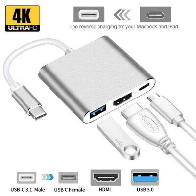 

1080P4K Type C Adapter USB Type C Hub Type-C To Converter with HDMIUSB 30USB C 31 Charging Port for MacBook Huawei