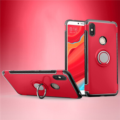 

Back Cover For Xiaomi Redmi S2 Case Car Holder Stand Hard PC Silicon Ring Suction Bracket Celulars