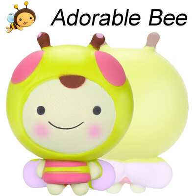 

YIWULA11cm Jumbo Adorable Bee Charm Super Slow Rising Squeeze Stress Reliever Toys