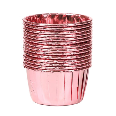 

50PCS Cake Paper Cup Small Curly Cake High Temperature Silver Double-Sided Aluminized Cake Cup