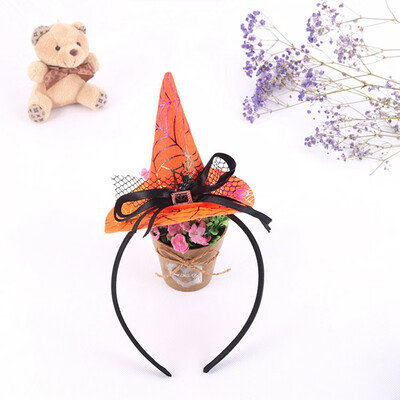 

Halloween Girls Headband Orange Witch Cosplay Headdress Kids Pumpkin Hair Hoop Clip For Kids Party Decor