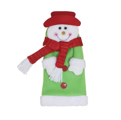 

Tailored Red Wine Bottle Cover Bags Decoration Home Party Santa Claus Christmas