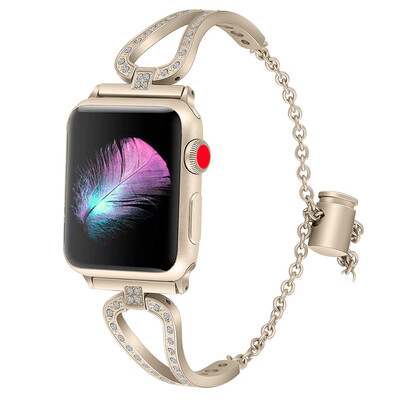 

〖Follure〗For Apple Watch 4321 4244mm Rhinestone Bracelet Stainless Steel Wristband