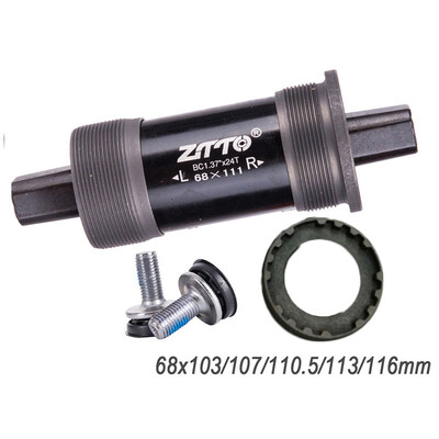

Outdoor Bicycle Square Tapered Bottom Bracket Axis Metal Black For Frame Shell