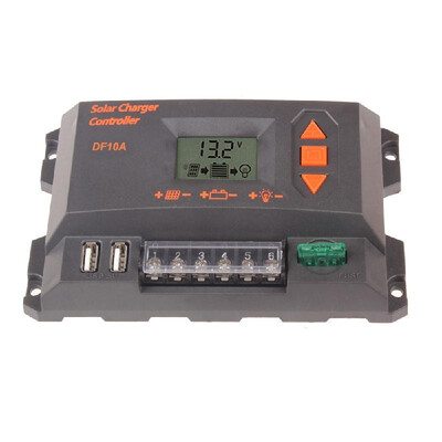 

20A Solar Charge Controller PWM Solar Panel Charger Controller 12V24V Battery Intelligent Regulator with LCD Display Dual USB