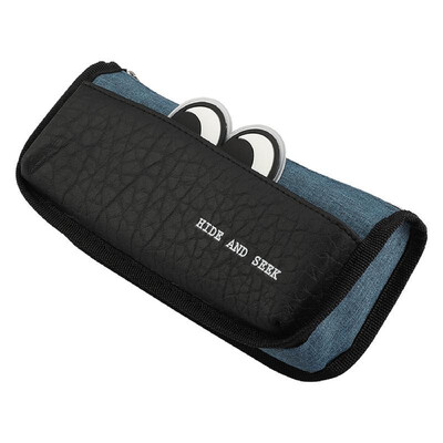 

Cute Big Eyes Pencil Case Two Layers Large Capacity Zippered Pencil Bag Pouch Stationery Organizer School Supplies Box for Student