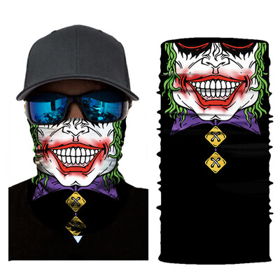 

Motorcycle Head Scarf Balaclava Face Shields Skull Ghost Bandana Scarf Mask Balaklava Neck Warmer