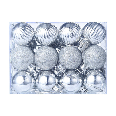 

JPGIF 24Pcs 30mm Christmas Xmas Tree Ball Bauble Hanging Home Party Ornament Decor
