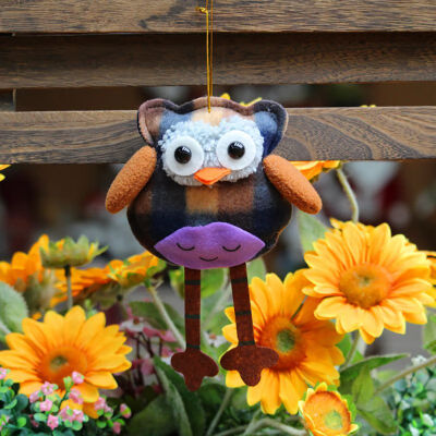 

ecorative Hanging Doll Cartoon Owl Pendant With Legs Xmas Tree Ornament Festival Gift For Children