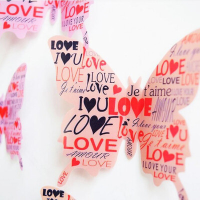 

12pcs PVC 3D Butterfly Wall Sticker Wall Decor Cute Butterflies Art Decals Wall Art for Home Kid Room Refrigerator Decoration