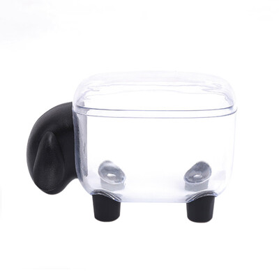 

Gobestart Cotton Swab Box Sheep Shaped Plastic Boxs Toothpick Storage Case Organizer