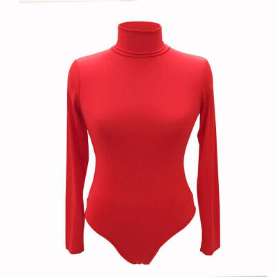 

Fashion Sexy Women Bodysuits Ladies Turtle Neck Bodysuit Romper Long Sleeve Leotard Tops Jumpsuit Clothes HY