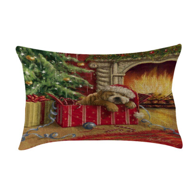 

Tailored Christmas Sofa Bed Home Decoration Festival Pillow Case Cushion Cover20x12inch