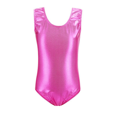 

Toddler Girls Gymnastics Shiny Athletic Dance Clothes Tight Clothing Kids Hot Stamping Vest