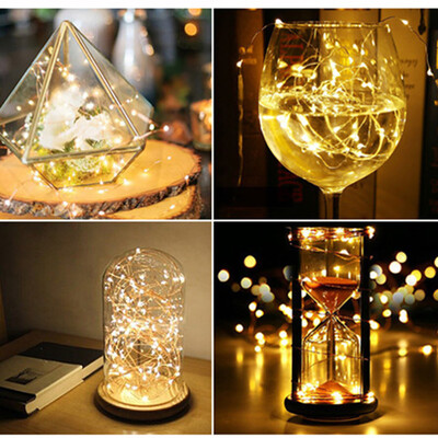 

Gobestart 2m 20 LED Submersible Waterproof Fairy Light Copper Wire String Lights Base Lamp