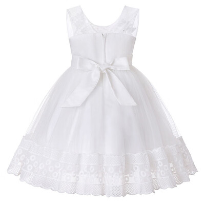 

Childrens Princess Dress Summer Bowknot Sleeveless Embroidery Childrens Pengpeng Performing Dresses Girl Dress