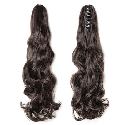 

Long Thick Claw Jaw Ponytail Big Straight Wave Clip in Pony Tail Hair Extension Extensions