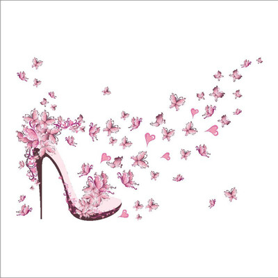 

Pink butterfly flower Tree Wall Stickers Decals Girls Women Flower Mural Vinyl Wallpaper Home Living Room Bedroom wall decor New