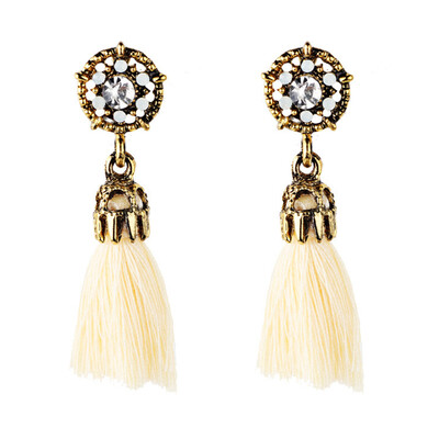 

Earrings Bohemian Alloy Fringed Diamond Pendant Earrings Ladies Earrings Ear Decorative Jewelry Accessories