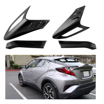 

Replacement For Toyota C-HR 4pcsset Rear Back Lamp Tail Light Carbon Fiber Cover Trim Decors