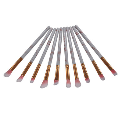 

10PcsSet Professional Marble Eyes Makeup Brushes Handle Eyeshadow Eyebrow Eyeliner Make Up Brush Comestics Tools