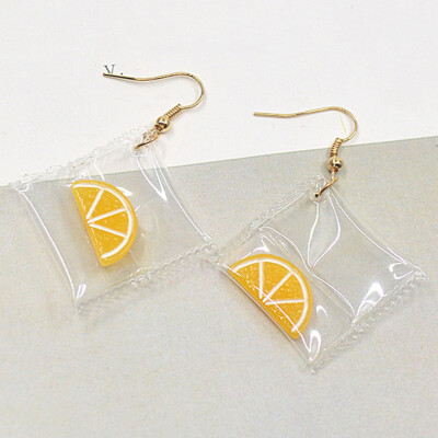 

1 Pair Fashion Summer Girl Sweet Cute Funny Temperament Fun Fruit Candy Earrings