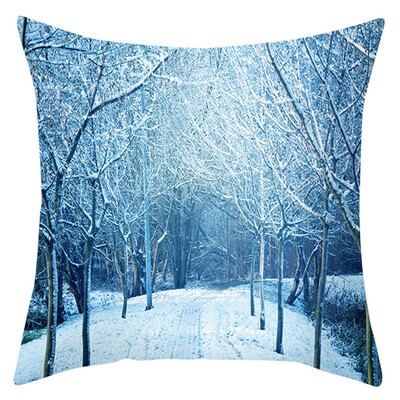 

〖Follure〗Christmas Series Home Decor Polyester Peach Skin Pillow Case 18x18in