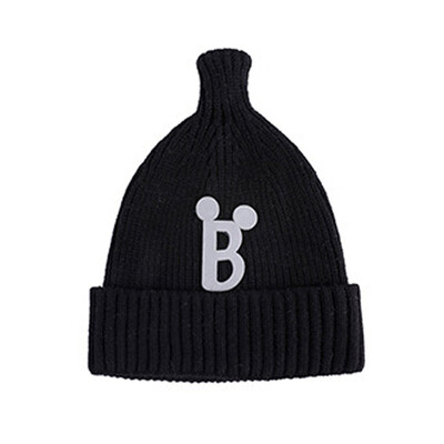 

Autumn Winter New Newborn Baby Boys Girls Wool 5 Colors Hat Lovely Warm Comfortable Alphabet Printed Knitted Wool Hemming Hats