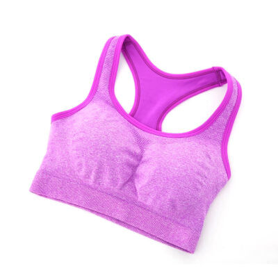 

Women Seamless Racerback Padded Bra Breathable Fitness Workout Stretch Tank Tops