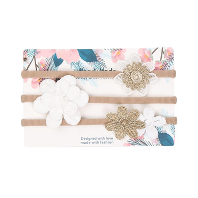 

2019 Fashion 3pcsset Baby Headband Bow Headwear Good Elastic Boy Girl Beanie Spring Autumn Childrens hair accessories