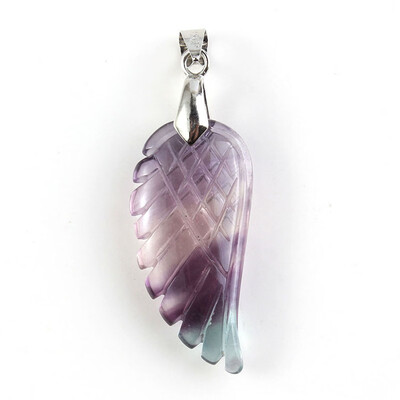 

Fashion Womens Amethyst Pendant National Wind Carving Angel Wing Pendant Newest