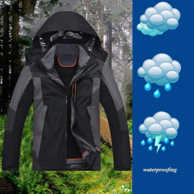 

Toponeto Men Winter Hooded Softshell Windproof Waterproof Soft Coat Shell Jacket