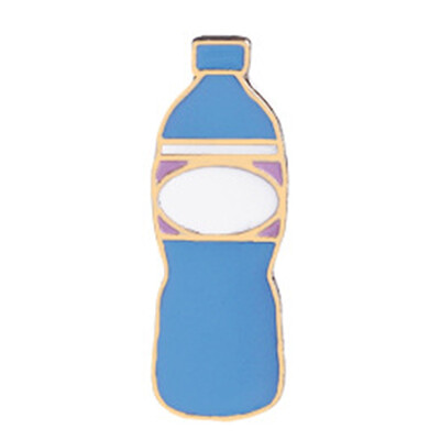 

Fashion Enamel Pin Cartoon Mineral Water Bottles Brooch Jacket Metal Badge